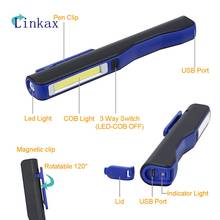 Портативный светодиодный рабочий фонарик COB для ночной рыбалки, кемпинга, ручной фонарик с USB-зарядкой, магнитный подвесной светильник, Лидер продаж 2024 - купить недорого