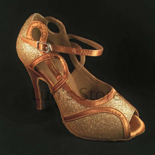 New Ladies Gold Glitter Latin Ballroom Dance Shoes Salsa Dance Shoes Tango Bachata Dance Shoes ALL SIZE 2024 - купить недорого