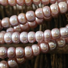 Fashion natural freshwater cultured purple 9-10mm pearl button abacus loose beads top quality jewelry making 15inch B1384 2024 - buy cheap