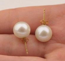 Noble jewelry-pendientes de plata 925, aretes de perlas blancas AKOYA, 9-9,5mm, AAAA 2024 - compra barato