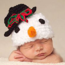 Gorro de bebé recién nacido hecho a mano de muñeco de nieve, sombrero de ganchillo divertido para invierno, gorro de punto infantil, regalo de Navidad, 1 ud., H001 2024 - compra barato