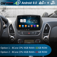 Radio con GPS para coche, Radio con DVD, de 9 pulgadas pantalla IPS, Octa Core, 4 GB RAM + 64 GB ROM, Android 9,0, navegador Navi, estéreo, para HYUNDAI IX35 Tucson, DSP, CarPlay, Parrot, BT 2024 - compra barato
