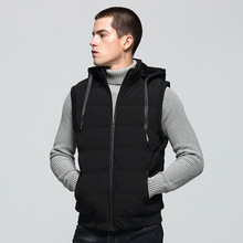 Hooded Vest Men New Autumn Warm Sleeveless Jackets Male Winter Cotton Padded Waistcoat Men's Vest Casual Coats Outerwear VT-229 2024 - buy cheap