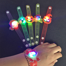 LED Bracelets glow bangle Cartoon Halloween  Light-Up Rubber Wrist Band Cute Novelty rave Birthday Party Gift unicorn party 2024 - buy cheap