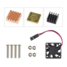 Raspberry Pi 5V Cooling Fan with Screws + Heat Sink 1 Aluminum with 2 Copper for Raspberry Pi 3 / Pi 2 Model B RPI B+ 2024 - buy cheap