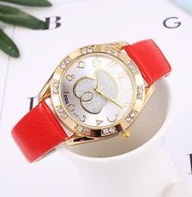 Час лучший бренд класса люкс для женщин Медведь Chasy кожаный ремешок Стразы платье женские кварцевые часы Reloj Mujer oso 2024 - купить недорого