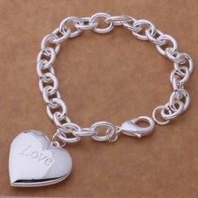 Classic High-Quality AH290 Wholesale Lucky Silver Color Charm Bracelets For Women Popular Fashion Jewelry Love Heart Anzajfga 2024 - buy cheap