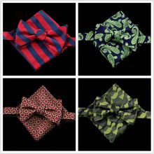 Conjunto de corbatas de lazo para hombre, conjunto de pañuelo 2024 - compra barato