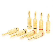 Hifi  12Pcs High Quality New 24K Gold Speaker Pin Angel 4mm Speaker  Extension Adapter Banana Plugs cable  Connector 2024 - buy cheap