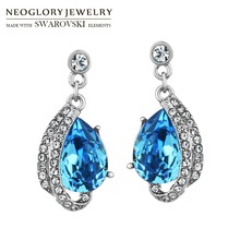 Neoglory Crystal & Rhinestone Dangle Earrings Elegant Water Drop Style Jewelry Embellished With Crystals From Swarovski 2024 - buy cheap