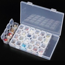 Caja de almacenamiento con ranuras para pintura de diamantes, estuche de exhibición de cuentas de joyería, organizador de almacenamiento, accesorios de bordado, 28/56 2024 - compra barato