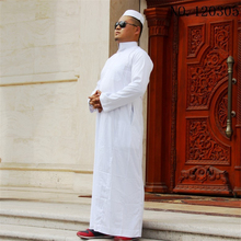 Batas musulmanas para hombres, ropa islámica de cuello levantado, caftán árabe de Dubái, Eid, Mubarak, oración, Maxi, Jubba, Thobe, traje tradicional 2024 - compra barato