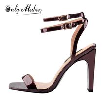 Onlymaker Double Ankle Strap Square Head Women Sandals Summer Shoes Open Toe High Heels Mules Big Size for Men Women US15 2024 - buy cheap
