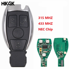 3 botões inteligente remoto chave keyless fob para mercedes benz após 2000 + nec & bga substituir nec chip 315mhz/433mhz 2024 - compre barato