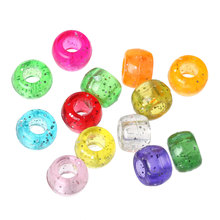 Plastic Spacer Beads Round Mixed About 9mm( 3/8") Dia, Hole: Approx 4mm, 80 PCs new 2024 - buy cheap