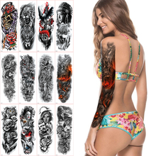 tattoos oversleeve tattoo long sleeve fake tattoo sleeves arm sticker rose skull makeup beauty sexy bikini tatoo girl women dboy 2024 - buy cheap