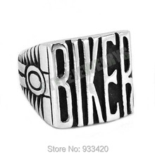 Free shipping! Vintage Engine BIKER Motorcycle Ring Stainless Steel Jewelry Carve Words Motor Biker Men Ring Wholesale SWR0441 2024 - buy cheap