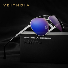 Мужские солнцезащитные очки VEITHDIA, большие брендовые дизайнерские очки с поляризационными зеркальными стеклами для мужчин и женщин, модель 3562, 2019 2024 - купить недорого