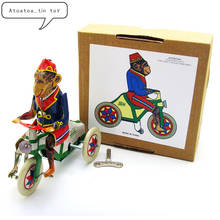Vintage Collection Tin toys Classic Clockwork Wind Up Riding monkey Tin Toys For Adult Kids Collectible Gift 2024 - buy cheap