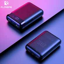 FLOVEME 10000 мАч Мини Внешний аккумулятор для Xiaomi MI Power Bank двойной USB внешний аккумулятор быстрое портативное зарядное устройство MI Powerbank повербанк 2024 - купить недорого
