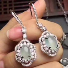 Pendientes de gota de jaspe blanco natural para mujer, aretes de plata 925 con piedras preciosas naturales, joyería de moda para fiesta 2024 - compra barato