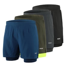 Pantalones cortos de ciclismo transpirables para hombre, Shorts 2 en 1 de secado rápido para entrenamiento activo, ejercicio, trotar, Maratón y correr 2024 - compra barato