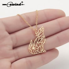 Cxwind Fashion Animal Necklace Wolf Necklace Pendant for Women Stainless Steel Jewelry Party Accessories collares de moda 2019 2024 - buy cheap