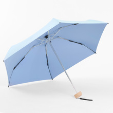 New Sunny and Rainy Umbrella Five-foldding Umbrella Sun Protection Anti UV Parasol Windproof Men and Women Solid Color Umbrella 2024 - buy cheap