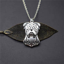 Elfin Trendy American Bulldog Necklaces Gold Color Silver Color Dog Jewellery American Bulldog Pendant Necklaces Women Men 2024 - buy cheap