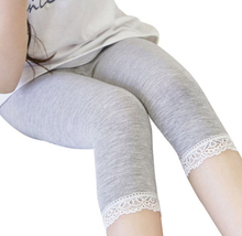 Kids Girls Leggings 2020 Summer Baby Girl Pants Lace Cotton Children Clothing Toddlers Stretchy Legging Girl Knee Pants GL98 2024 - buy cheap