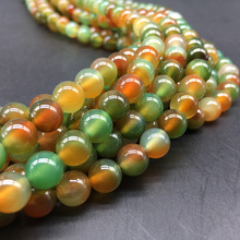 1 Strand Pretty Colorful Natural Peacock Agates 6 8 10 12 14mm Round Agates Charm Spacer For DIY Jewelry Making Loose Findings 2024 - buy cheap