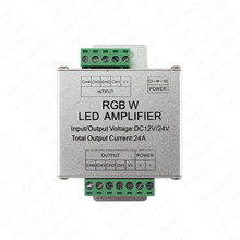 Amplificador rgbw, dc12/24v, 24a, saída de 4 canais, com faixa led, controlador de console 2024 - compre barato