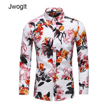 45KG-120KG Autumn New Men's Shirts Long Sleeve Button Up Regular Fit Comfort Floral Shirt 5XL 6XL 7XL 2024 - buy cheap