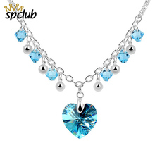 Tassel Jewelry Luxury Heart Crystal Chokers Necklaces Crystals From Swarovski Love Necklaces & Pendants Jewelry Women Gift 2024 - buy cheap