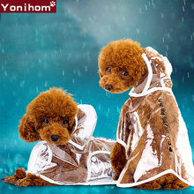 Casaco de cão capas de chuva transparente roupas para cães à prova dwaterproof água animais de estimação roupas para a chuva com capuz roupas para cães bonitos filhote de cachorro chihuahua 2024 - compre barato