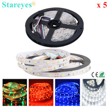 5 pcs SMD 3528 2835 60 LED / M RGB Strip 5M 300 LED DC12V Non Waterproof string flash light LED Strip Light lighting 2024 - buy cheap