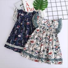 Vestido de verano para niñas, ropa de princesa con borlas, a la moda, vestidos infantiles para niñas, vestido Floral 2019 2024 - compra barato