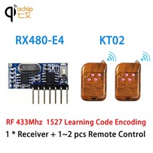 QIACHIP 433Mhz RF Receiver 1527 Learning Code Wireless Module 4CH & 4 Channel Transmitter For 433.92 Mhz Remote Control Relay 2024 - buy cheap