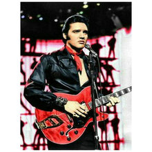 Mosaico de diamantes 5D de guitarra Presley, pintura con diamantes icono, bordado de diamantes redondos cuadrados, decoración para el hogar 2024 - compra barato