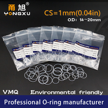 10PCS/Lot White Silicone O Ring Thickness CS1mm OD14/15/16/17/18/19/20*1mm VMQ Seal Rubber Ring Gasket  Washer 2024 - buy cheap