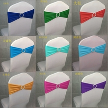 HOT SELL Wholesale 100pcs/lot Spandex Lycra Wedding Chair Cover Sash Bands Wedding Party Birthday Chair Decoration 2024 - buy cheap