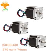 [3-7days]EU Free ship Stepper Motor 3pcs Nema 23 270 oz.in=1.9NM single shaft 3A 23HS8430 CNC router kit 2024 - buy cheap