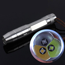 Mini linterna LED XPE R5 de acero inoxidable, 395nm, UV, blanco frío, luz blanca cálida, 18650 destello de luz LED, prueba de Jade 2024 - compra barato
