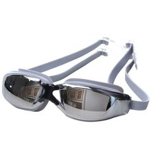 Óculos de natação ajustável, galvanizado uv de armação grande, à prova d'água, anti-neblina, para mergulho 2024 - compre barato