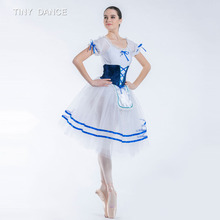 Romântico comprimento gissel ballet tutu com fita bailarina dança tutu traje adulto meninas ballet vestido trajes desempenho 19232 2024 - compre barato