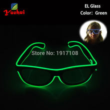 Fashion 10 Color glittery Wedding Decor Sound active Light up LED Glasses EL Sunglasses For Festival,Christmas,Party decoration 2024 - buy cheap