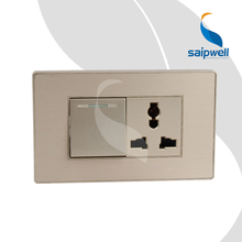 250V 10A One Switch With One Power Socket / Indoor Use Aluminum Power Electrical Wall Socket & Switch  (SP-E5A-10) 2024 - buy cheap
