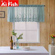White Mesh Florals Fabrics Window Lace Kitchen Curtain Short Curtain Door Parrtion Panels Korean small Curtain Finished DL039-40 2024 - buy cheap