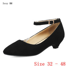 Sapatos de salto alto feminino, sapatos de salto alto estilo stiletto para mulheres, sapatos de festa para gatinhos, salto plus size 32, 33-40, 41, 42, 43, 44, 45, 46, 47, 48 2024 - compre barato