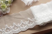 Envío gratis 4 yardas/lote 10cm de ancho blanco hermosa cinta para ajuste, cordón DIY accesorios de ropa embellecedor SC015 2024 - compra barato